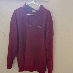 Columbia Men's Burgundy Half-Zip Pullover Sweater